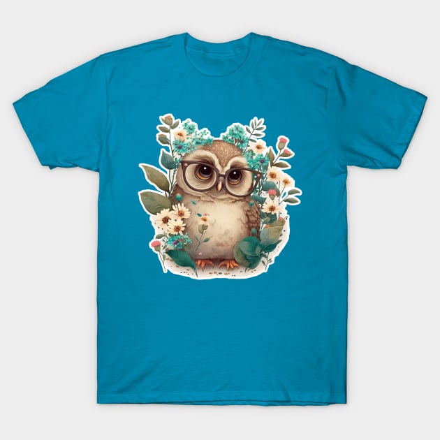 Water Colour Owl T-Shirt by Zoo state of mind